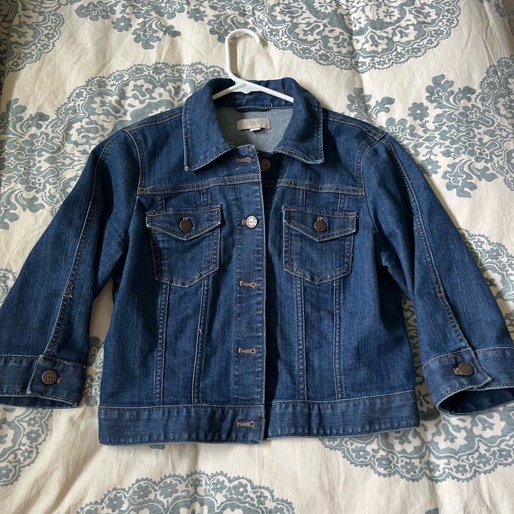 3/4 sleeve denim jacket from Loft.  Size-S